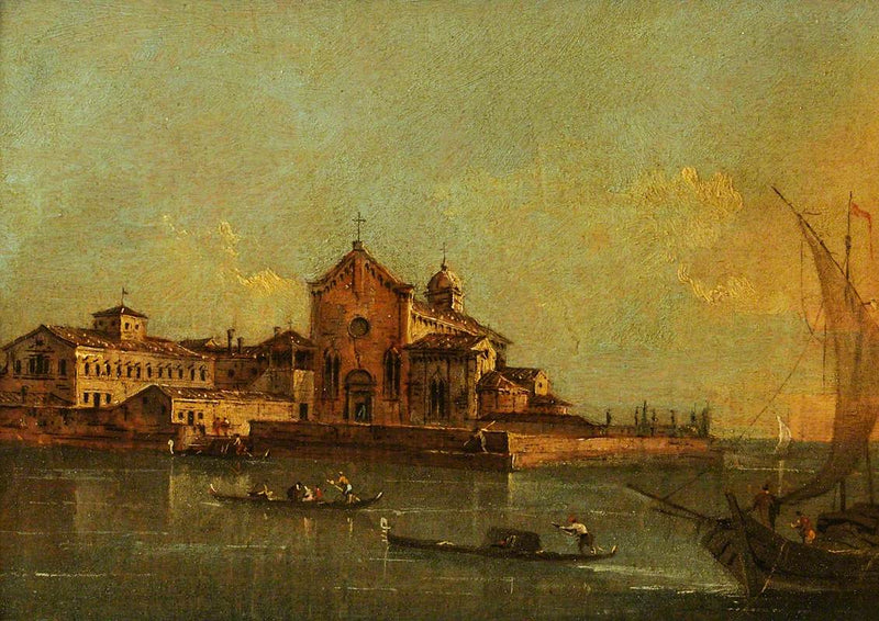 Vista de la isla de Santa Elena, Venecia - Francesco Guardi