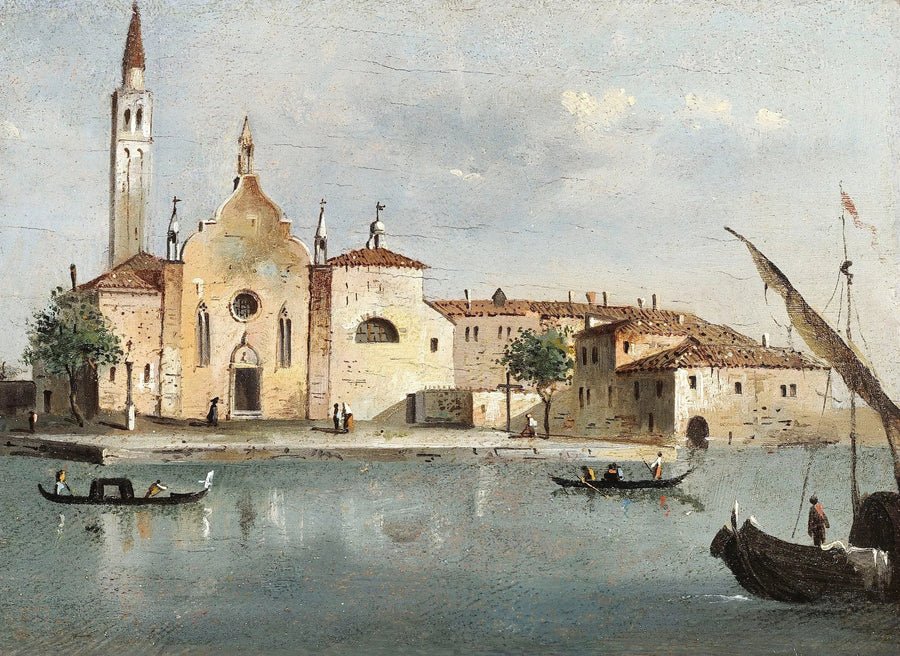 Vista de la isla de Santa Maria delle Grazie - Francesco Guardi