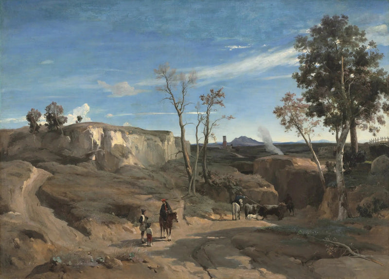 Vista de La Cervara, Campaña de Roma - Jean-Baptiste Camille Corot