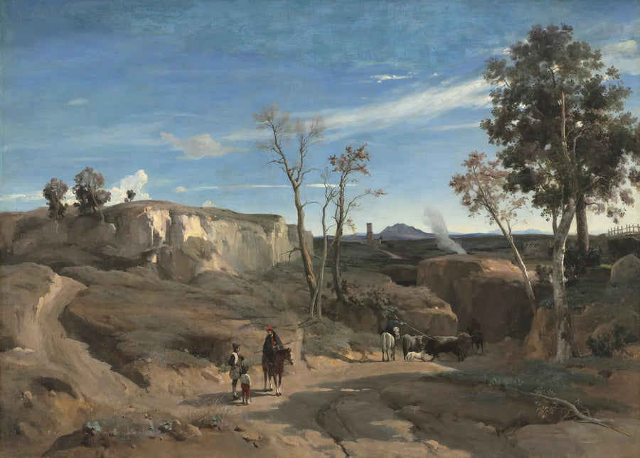 Vista de La Cervara, Campaña de Roma - Jean-Baptiste Camille Corot