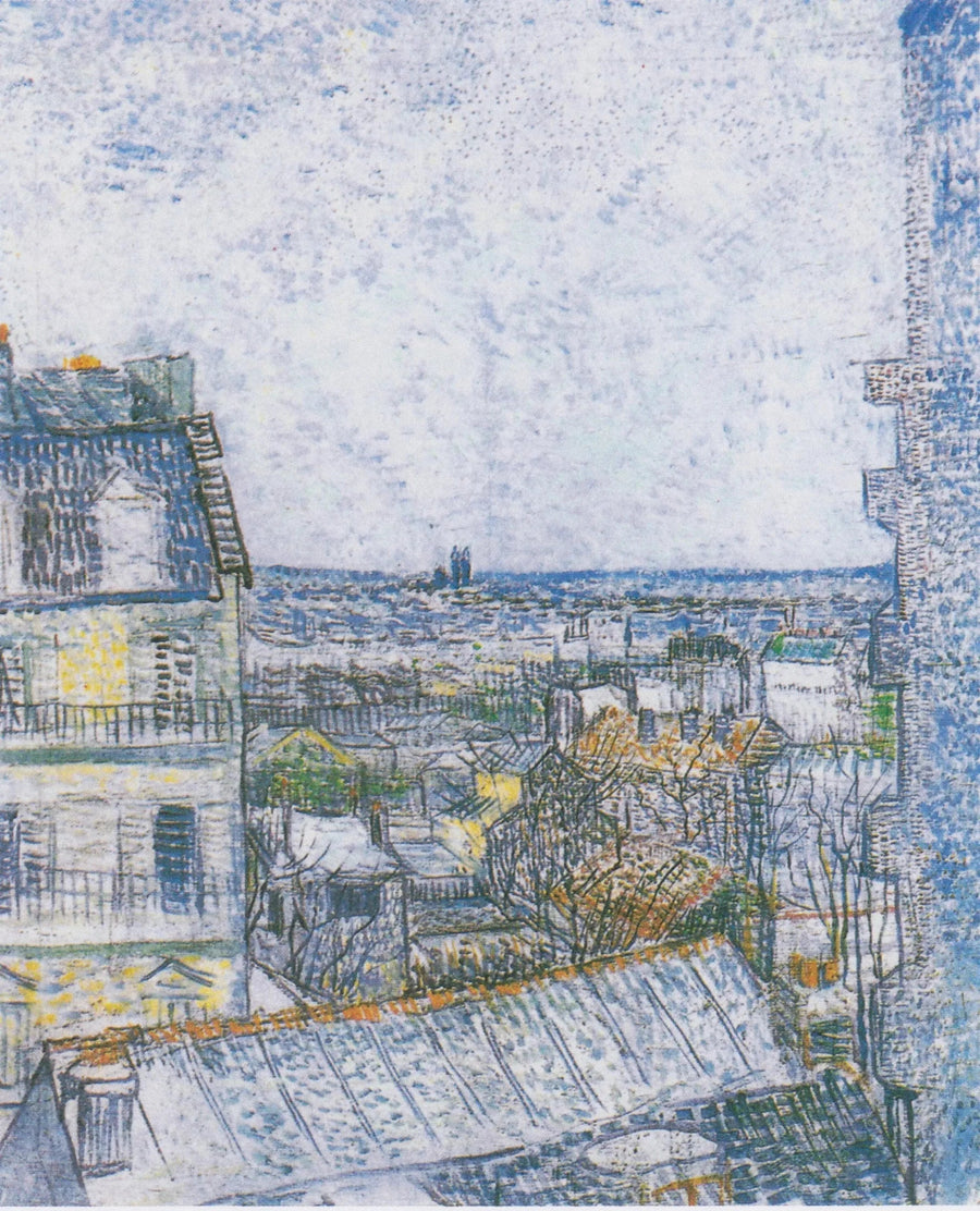 Vista de la habitación del artista, calle Lepic - Vincent van Gogh