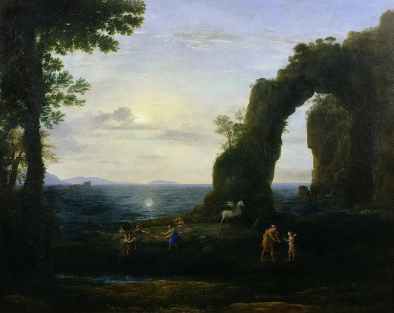 Vista de la costa con Perseo y el origen del coral - Claude Lorrain