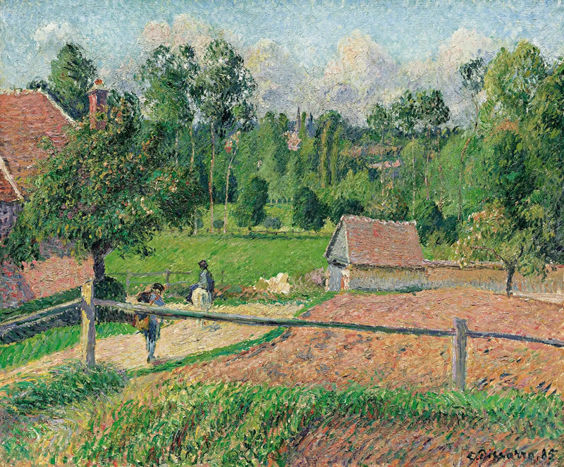 Vista de la ventana del artista, Eragny - Camille Pissarro