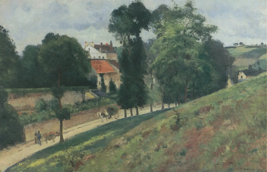 Vista de la Casa de los Mathurins, Pontoise - Camille Pissarro