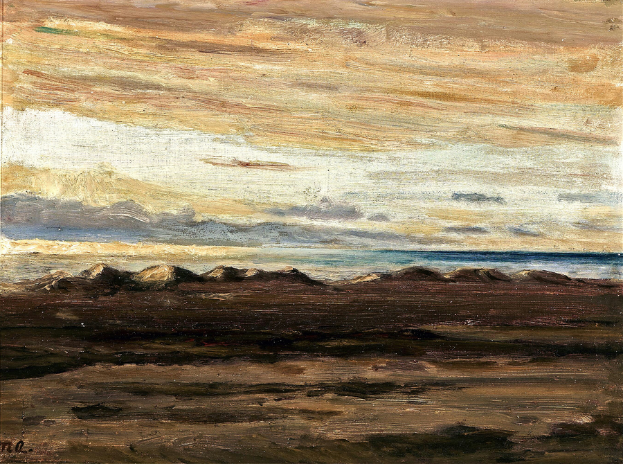 Vista del mar al atardecer. -Michael Peter Ancher