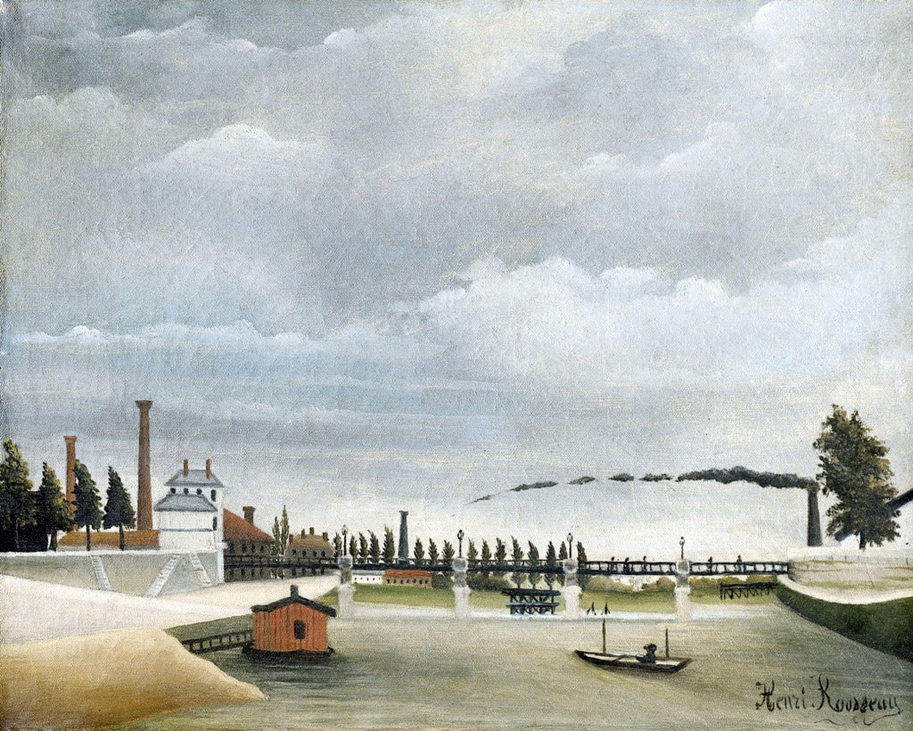 Vue de la passerelle de Passy - Henri Rousseau - Alpha Reproduction