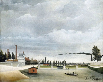 Vue de la passerelle de Passy - Henri Rousseau - Alpha Reproduction