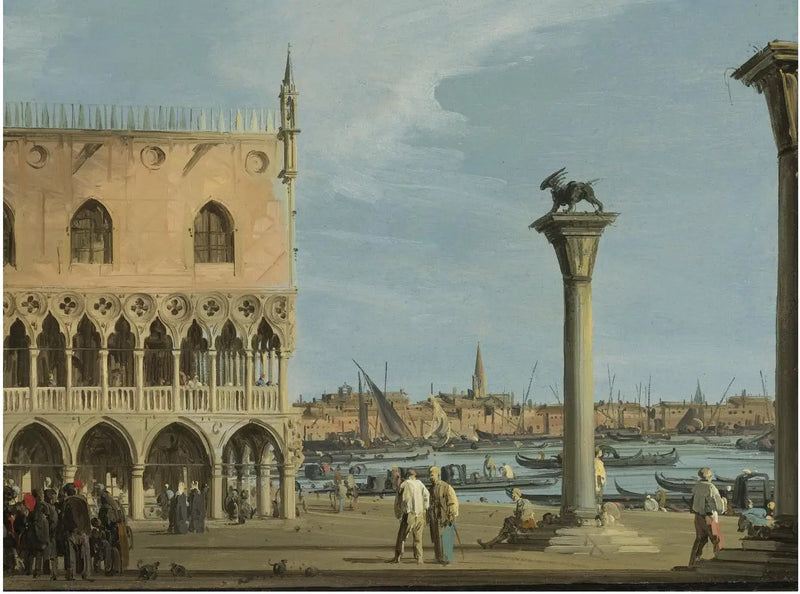 Vista de la Piazzetta con el ángulo suroeste del Palacio de los Doges - Canaletto