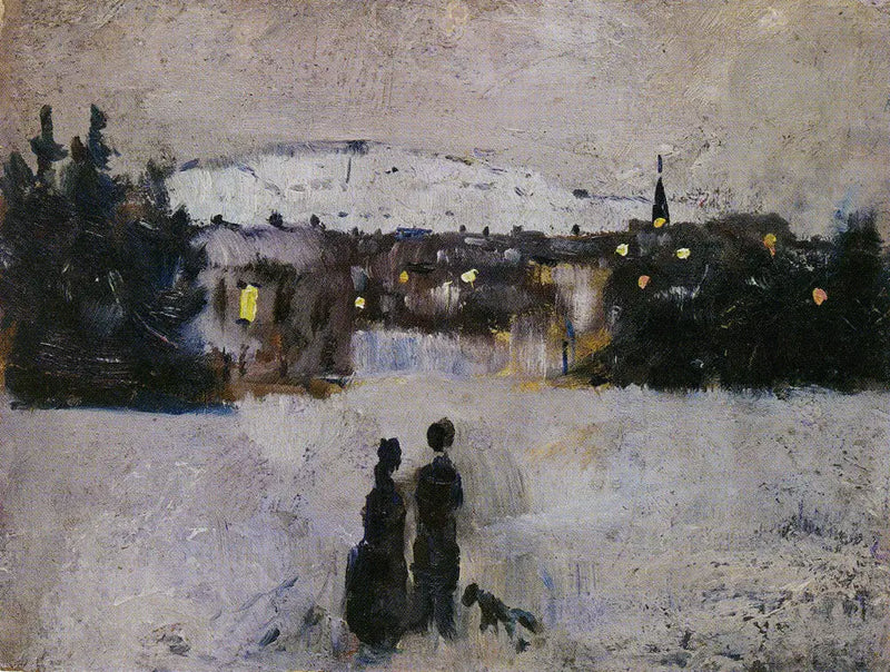 Vista de la ciudad en un día de invierno - Edvard Munch