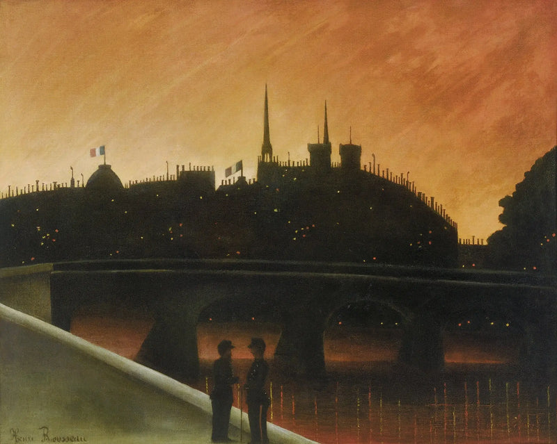 Vista de la Isla de la Cité, París - Henri Rousseau