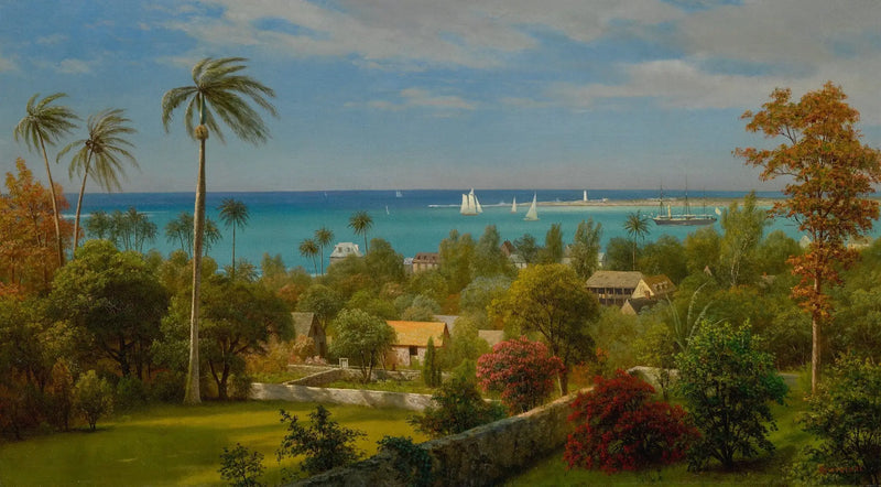 Vista de Nassau, en las Bahamas - Albert Bierstadt