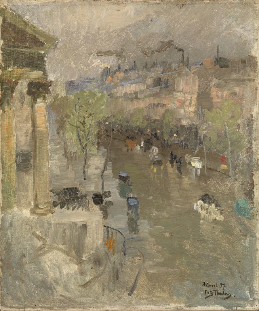 Vista de París cerca de la iglesia de la Madeleine - Frits Thaulow