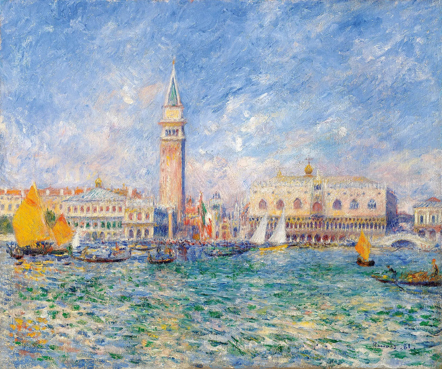 Vista de Venecia, el palacio de los Dogos - Pierre-Auguste Renoir