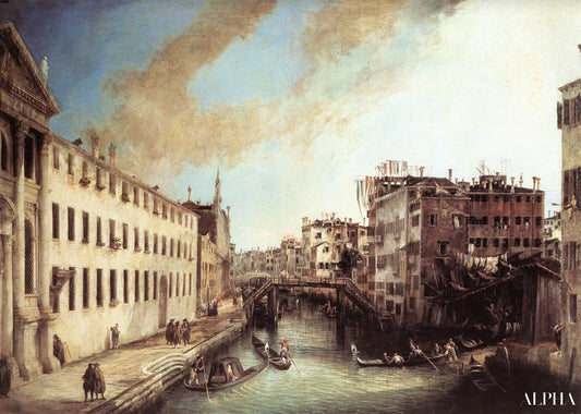 Vue de Venise : Rio dei Mendicanti - Giovanni Antonio Canal - Reproductions de tableaux et peintures haut de gamme