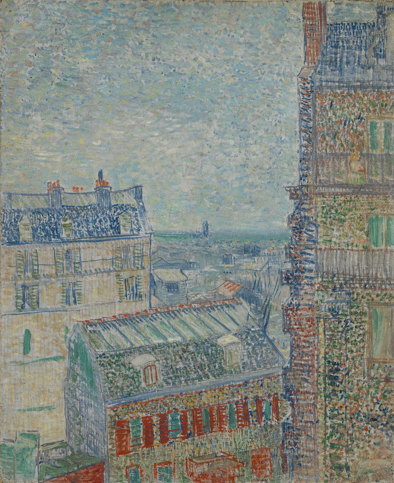 Vista de la habitación del artista, calle Lepic - Vincent van Gogh