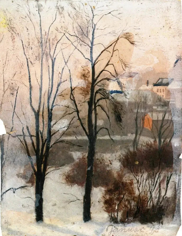 Vista desde Fossveien - Edvard Munch