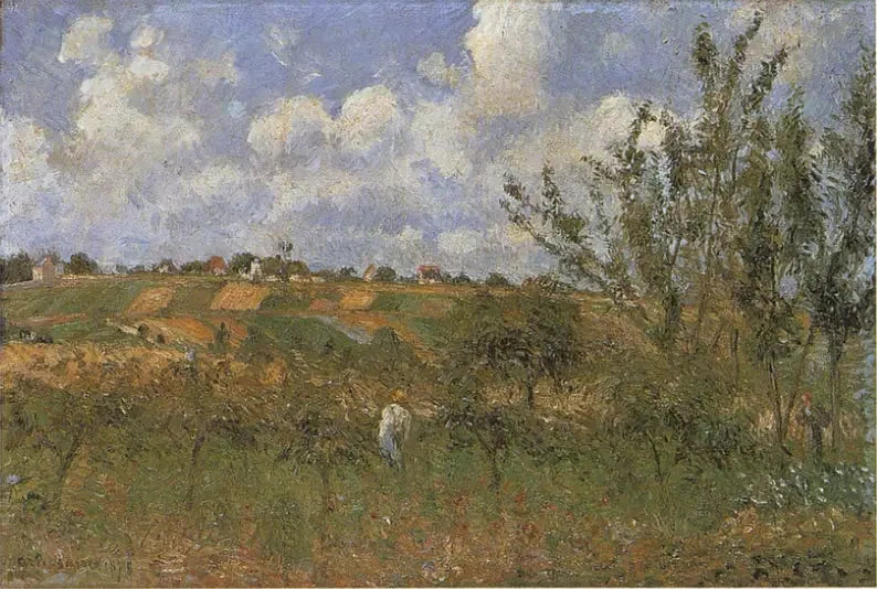 Vista desde la costa de los Gratte-Coqs, Pontoise - Camille Pissarro