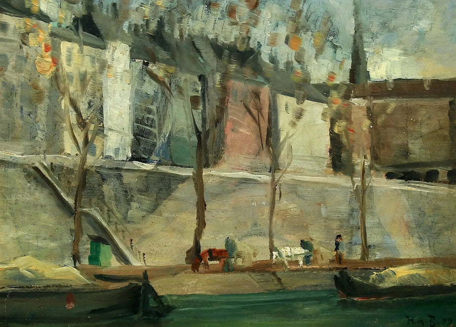 Vista desde el Sena - H. A. Brendekilde