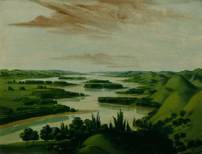 Vista desde la tumba de Floyd, a 1.300 millas sobre San Luis - George Catlin