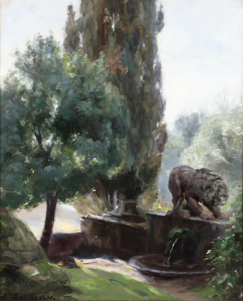 Vista desde los jardines de la Villa Borghese. - H. A. Brendekilde