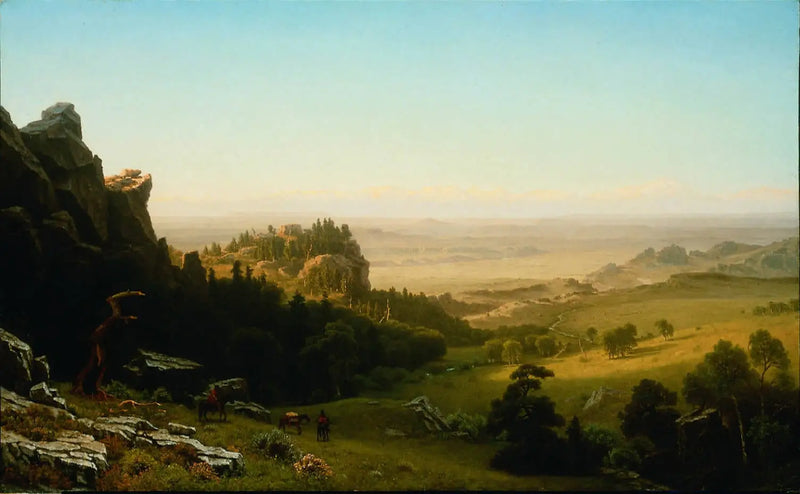 Vista desde las montañas de Wind River, Wyoming - Albert Bierstadt