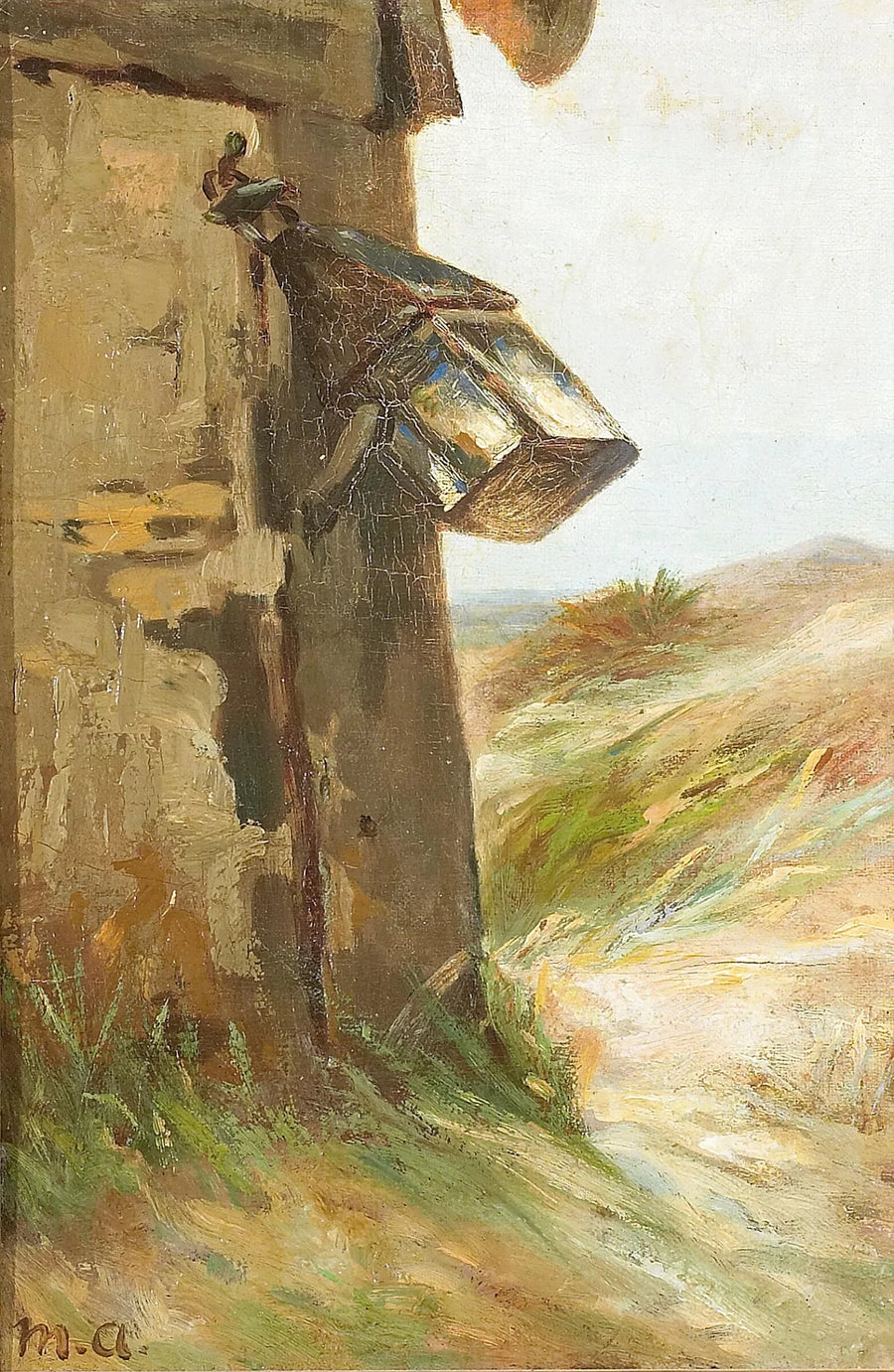 Vista de las dunas y una linterna en una casa. - Michael Peter Ancher
