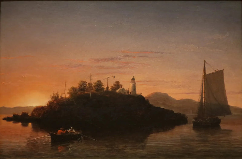 Vista de las montañas Camden desde la bahía de Penobscot - Fitz Henry Lane