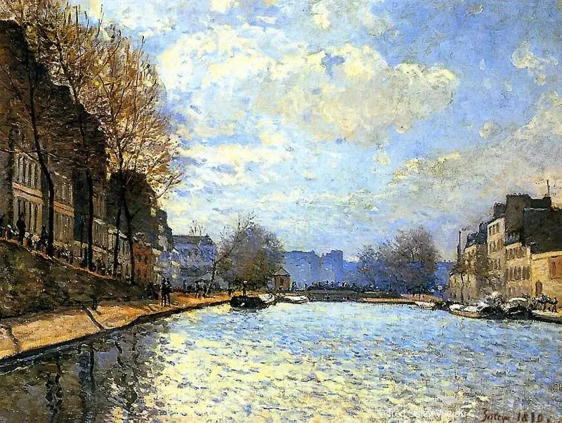 Vista del canal de Saint-Martin - Alfred Sisley