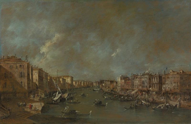 Vista del Gran Canal desde el Puente de Rialto - Francesco Guardi