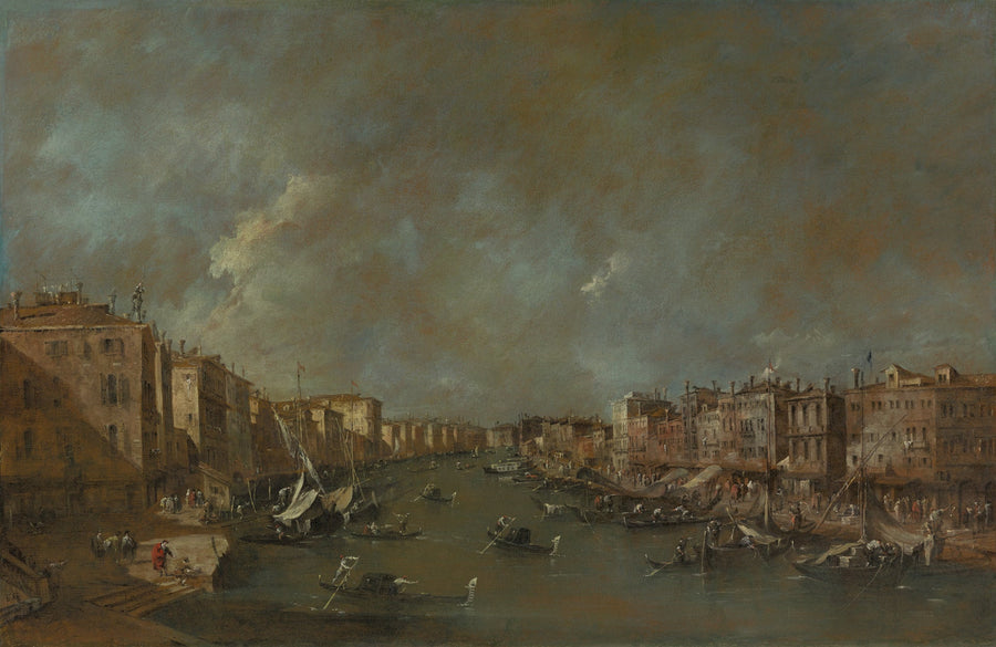 Vista del Gran Canal desde el Puente de Rialto - Francesco Guardi