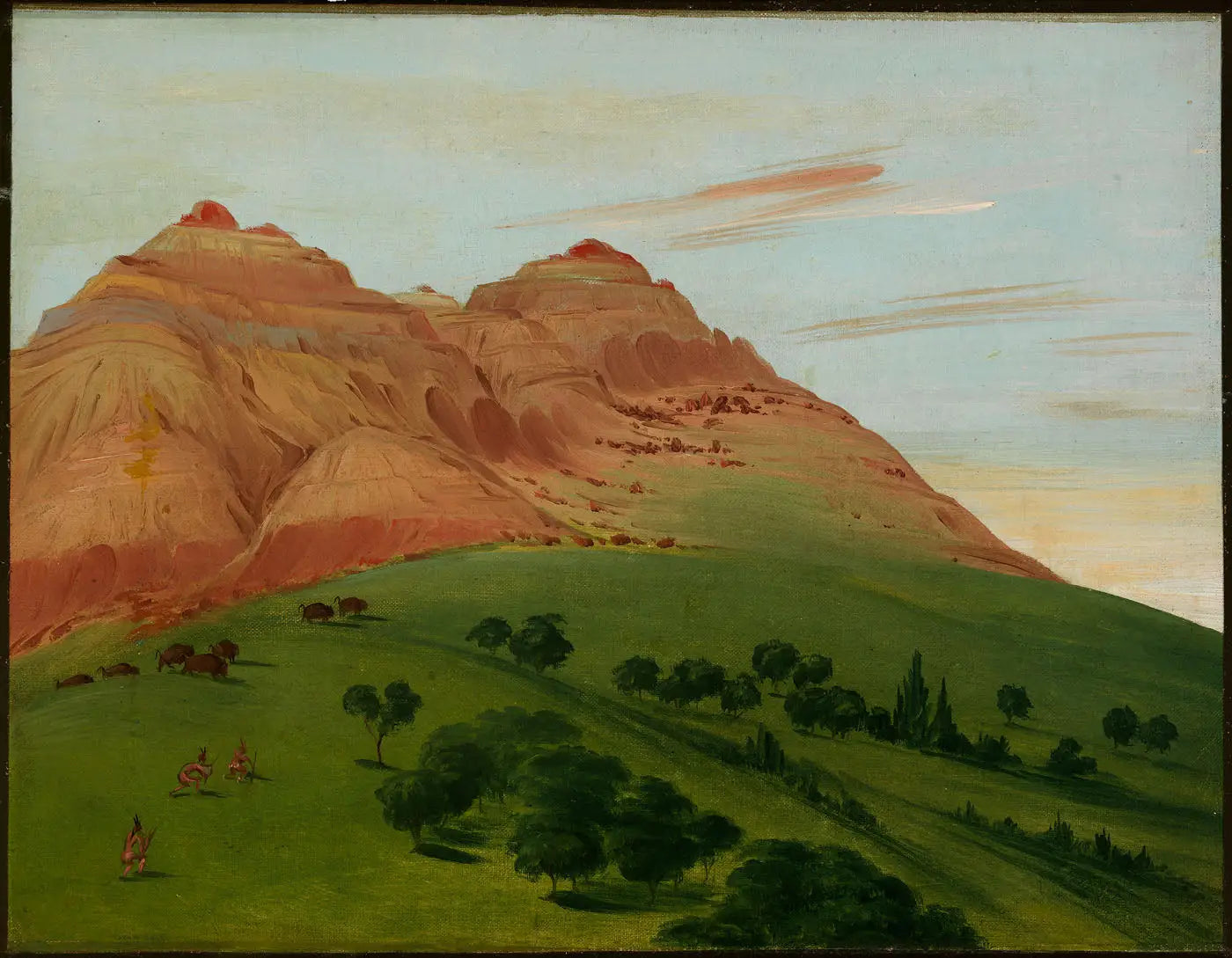 Vue du Grand Détour à 1900 milles au-dessus de Saint-Louis - George Catlin - Alpha Reproduction