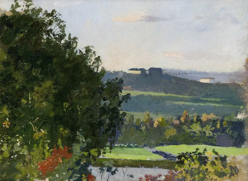 Vista del jardín de Grüner - Edvard Munch