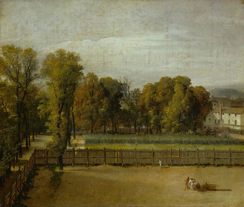 Vista del jardín de Luxemburgo en París - Jacques-Louis David