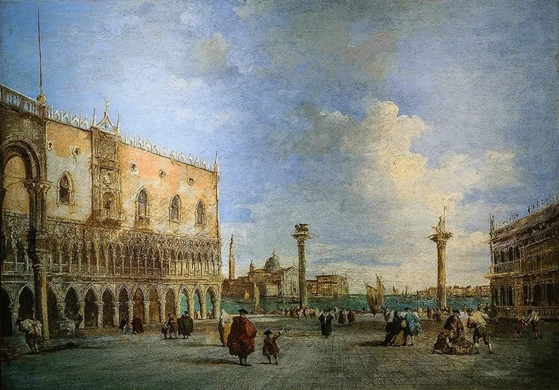Vista del Palacio de los Dogos en Venecia. - Francesco Guardi