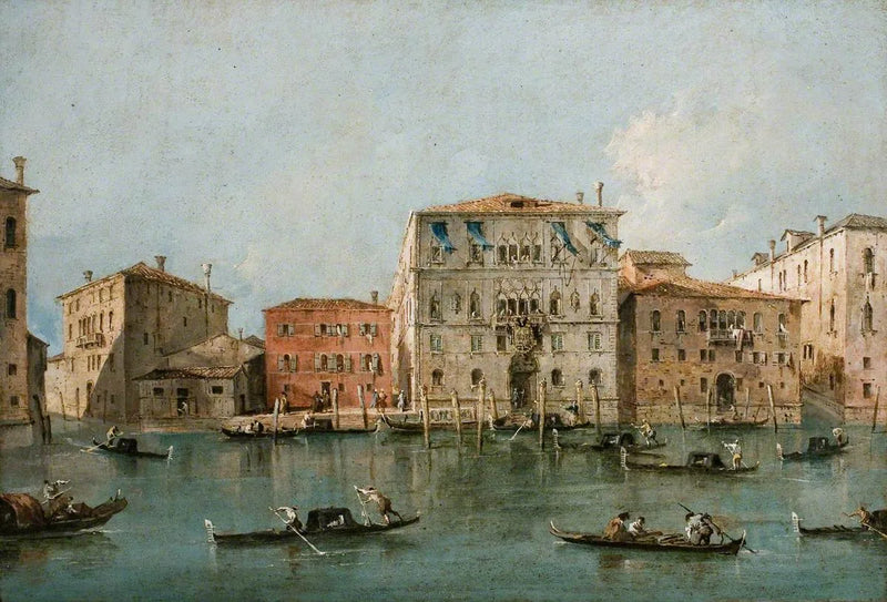 Vista del Palazzo Loredan dell'Ambasciatore en el Gran Canal, Venecia - Francesco Guardi