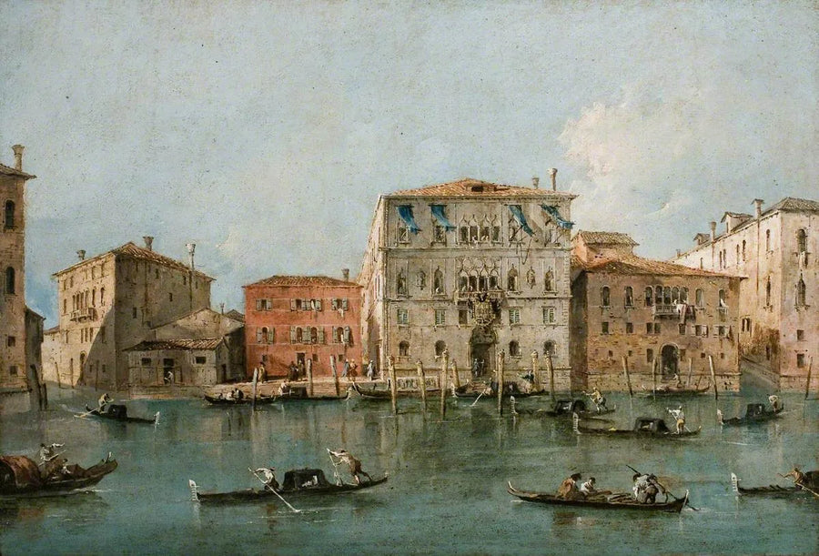 Vista del Palazzo Loredan dell'Ambasciatore en el Gran Canal, Venecia - Francesco Guardi
