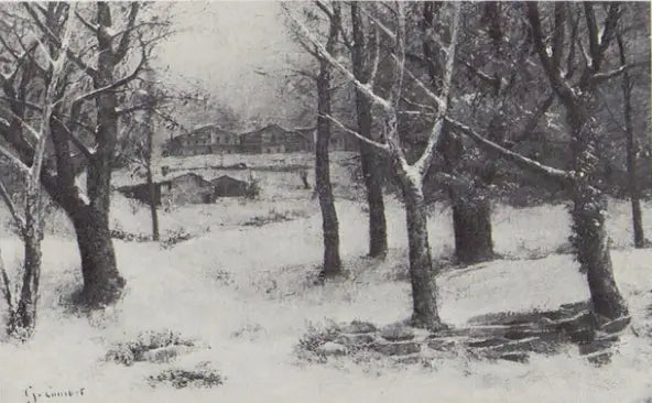 Vista del Parque de las Crestas bajo la nieve - Gustave Courbet