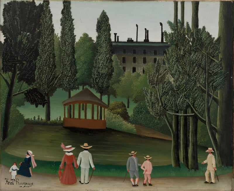 Vista del Parque Montsouris, El quiosco - Henri Rousseau