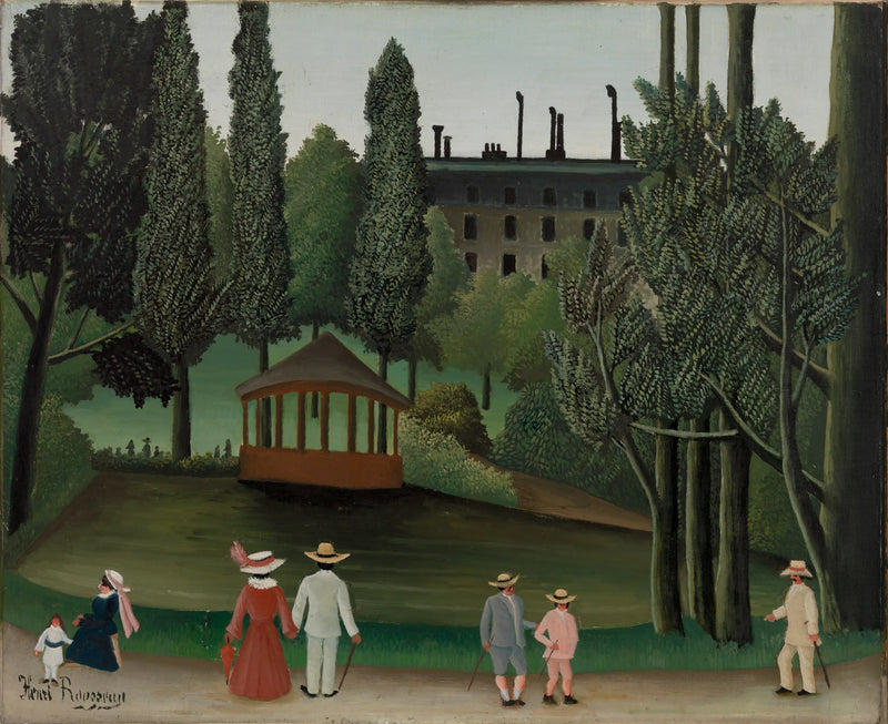 Vista del Parque Montsouris, El quiosco - Henri Rousseau