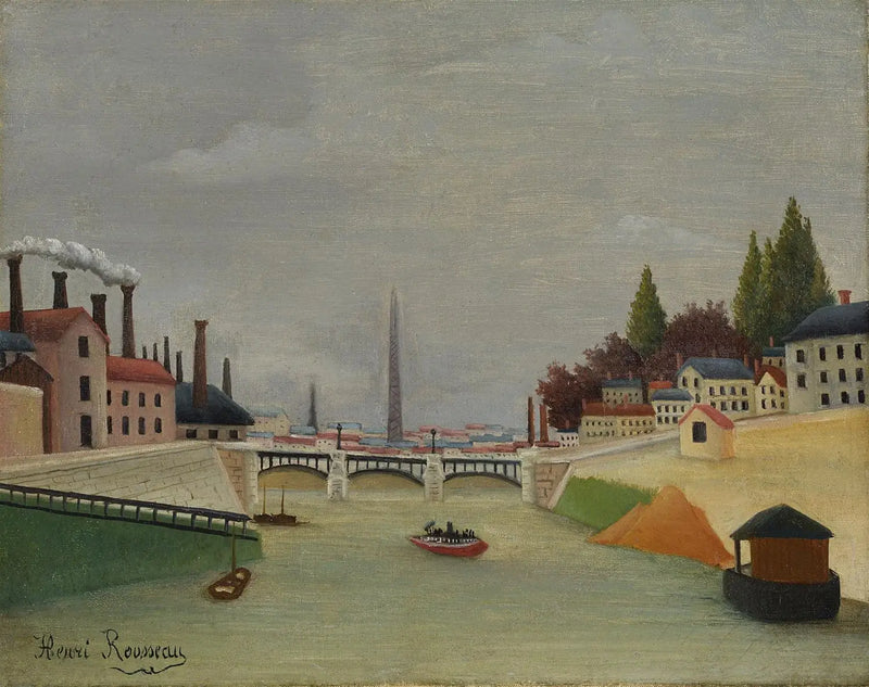 Vista del puente de Grenelle, Trocadéro - Henri Rousseau