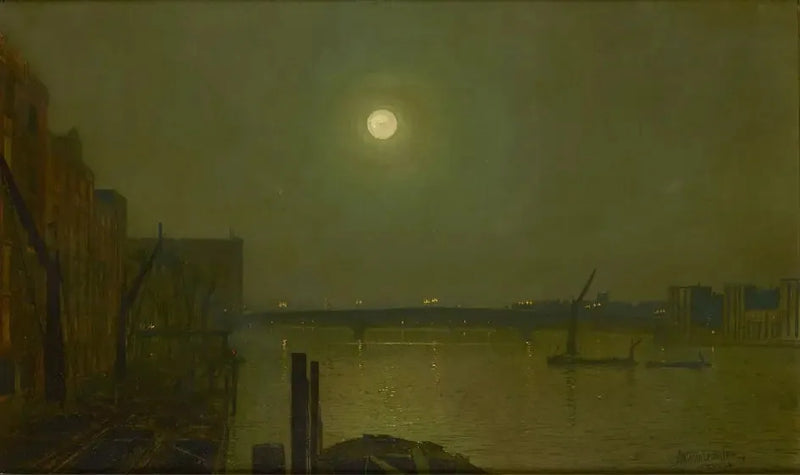 Vista del puente de Southwark por la noche - John Atkinson Grimshaw
