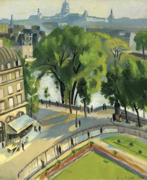 Vista del muelle del Louvre - Robert Delaunay
