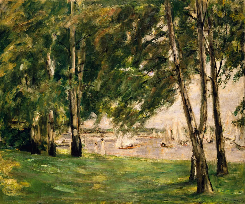 Vista del Wannsee con veleros - Max Liebermann
