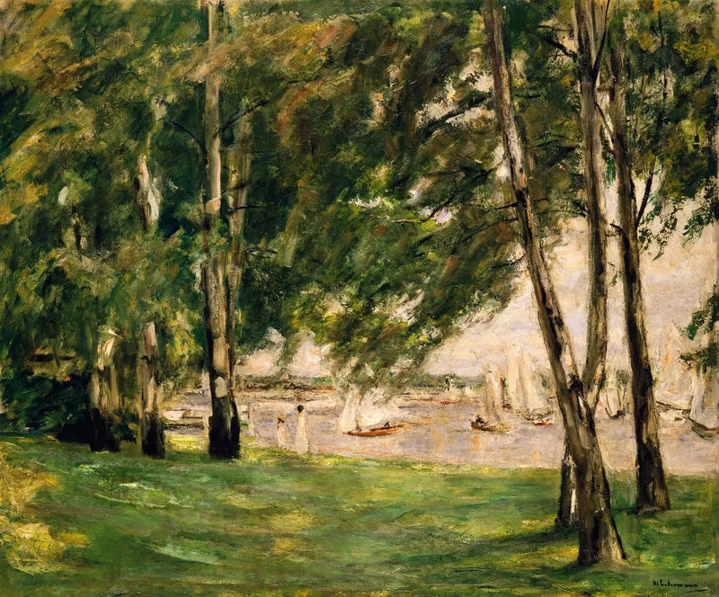 Vista del Wannsee con veleros - Max Liebermann