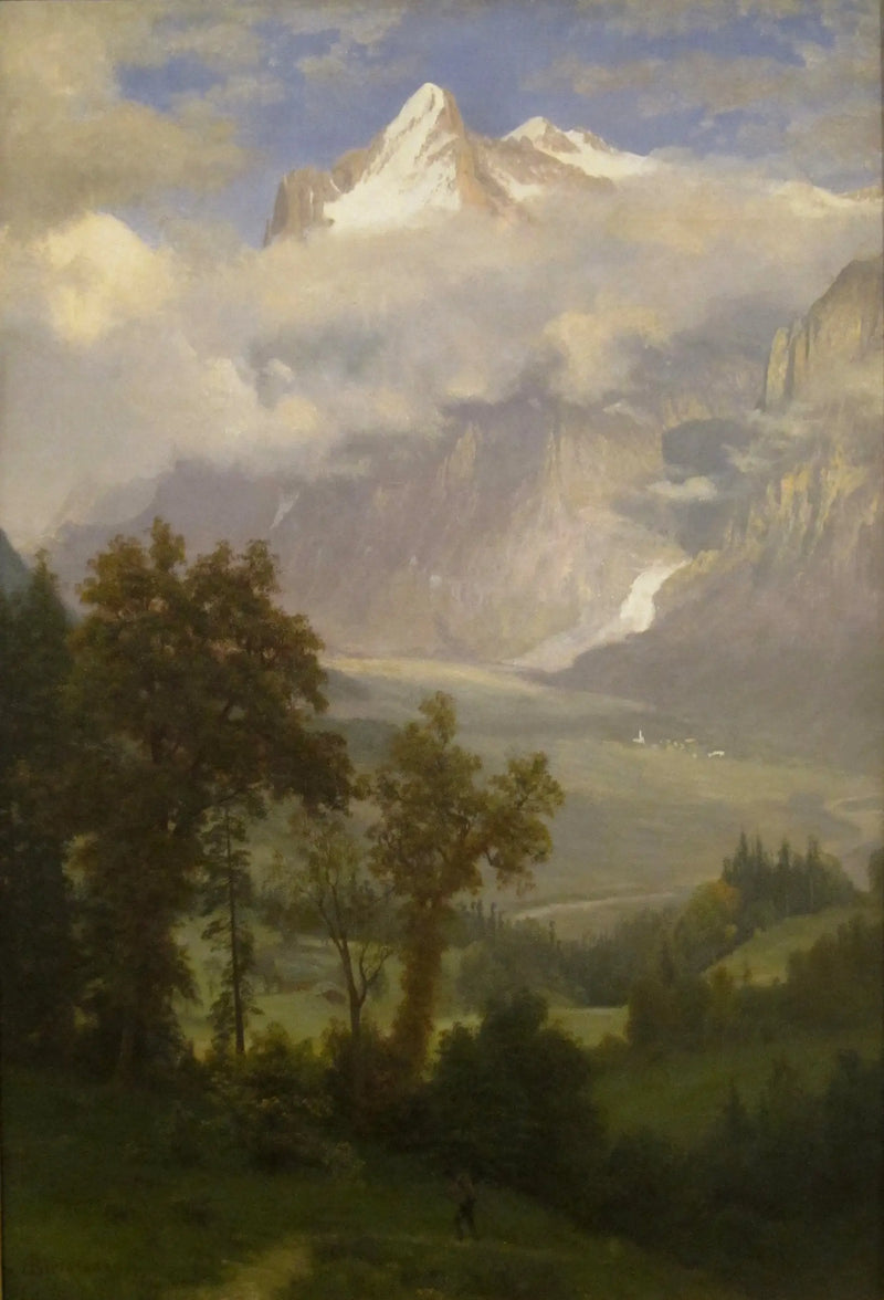 Vista del Wetterhorn desde el valle de Grindelwald - Albert Bierstadt