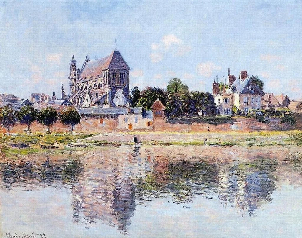 Vue de l’église de Vernon W843 de Claude Monet – Yamagata Museum of Art