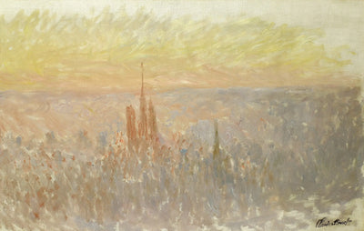 Reproduction du tableau « Vue générale de Rouen - Claude Monet » par Alpha Reproduction en peinture à l’huile