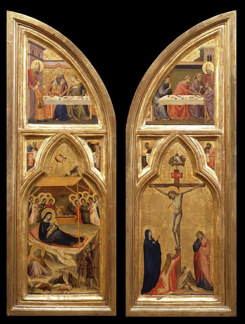 Vista interior de las persianas del tríptico - Taddeo Gaddi