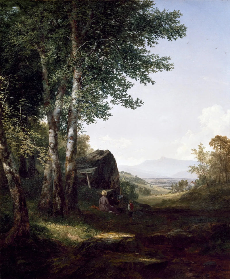 Vista lejana de la montaña Mansfield, Vermont - John Frederick Kensett