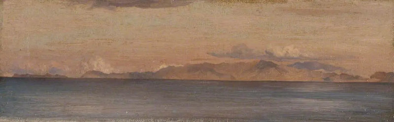 Vista lejana de las montañas del mar Egeo - Frederic Leighton